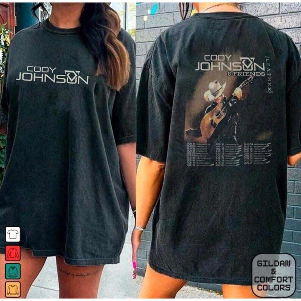 Cody Johnsonn The Leather Tour 2024 Tshirt 2 Sided - Picture 1 of 4